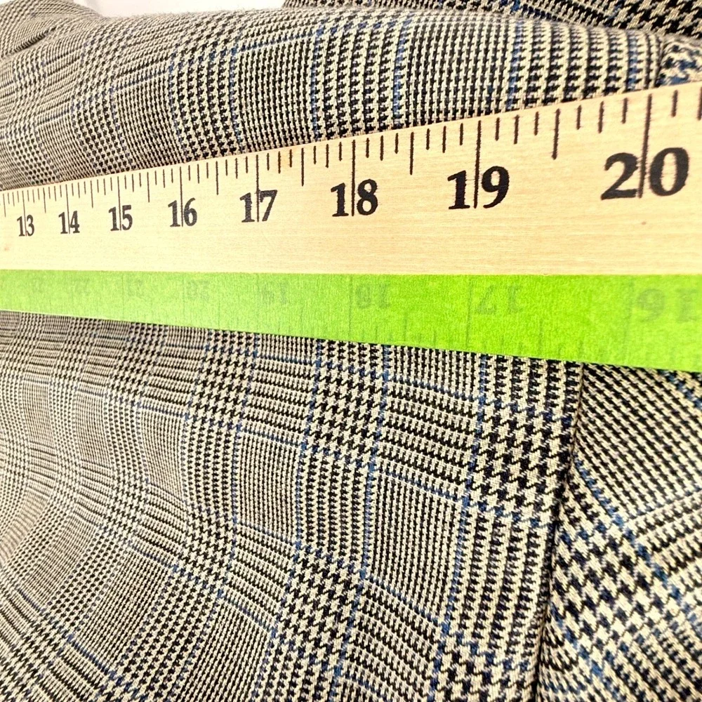 Lauren Ralph Lauren Mens 42L Silk Wool Linen Sport Coat Blazer Brown Glen Plaid